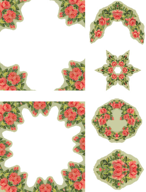 Rosas de Coral hoja de collage Rosas de Coral hoja de collage por Kim 