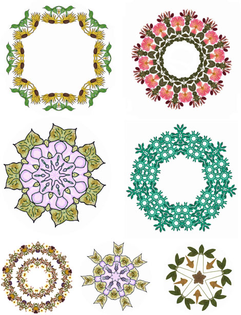 Motivos florales hoja de collage Motivos florales hoja de collage por Kim 