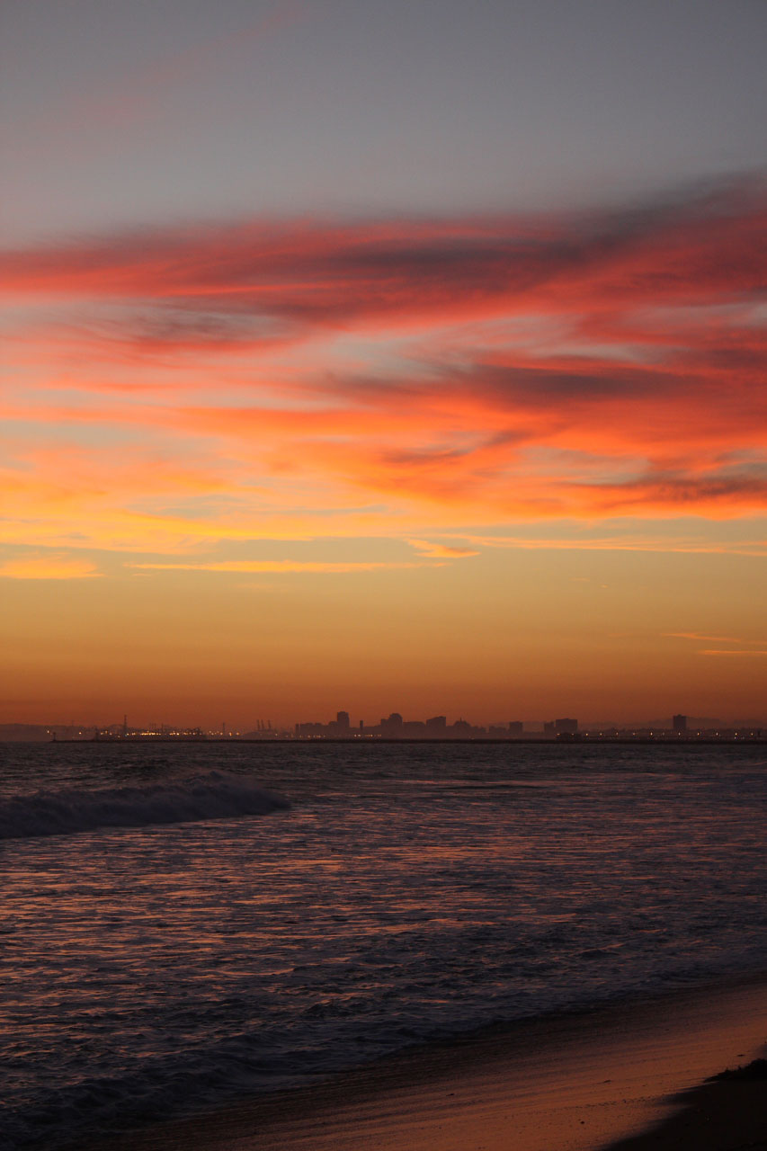 Sunset On A California Beach