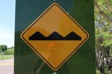 Road Sign Speed Bump