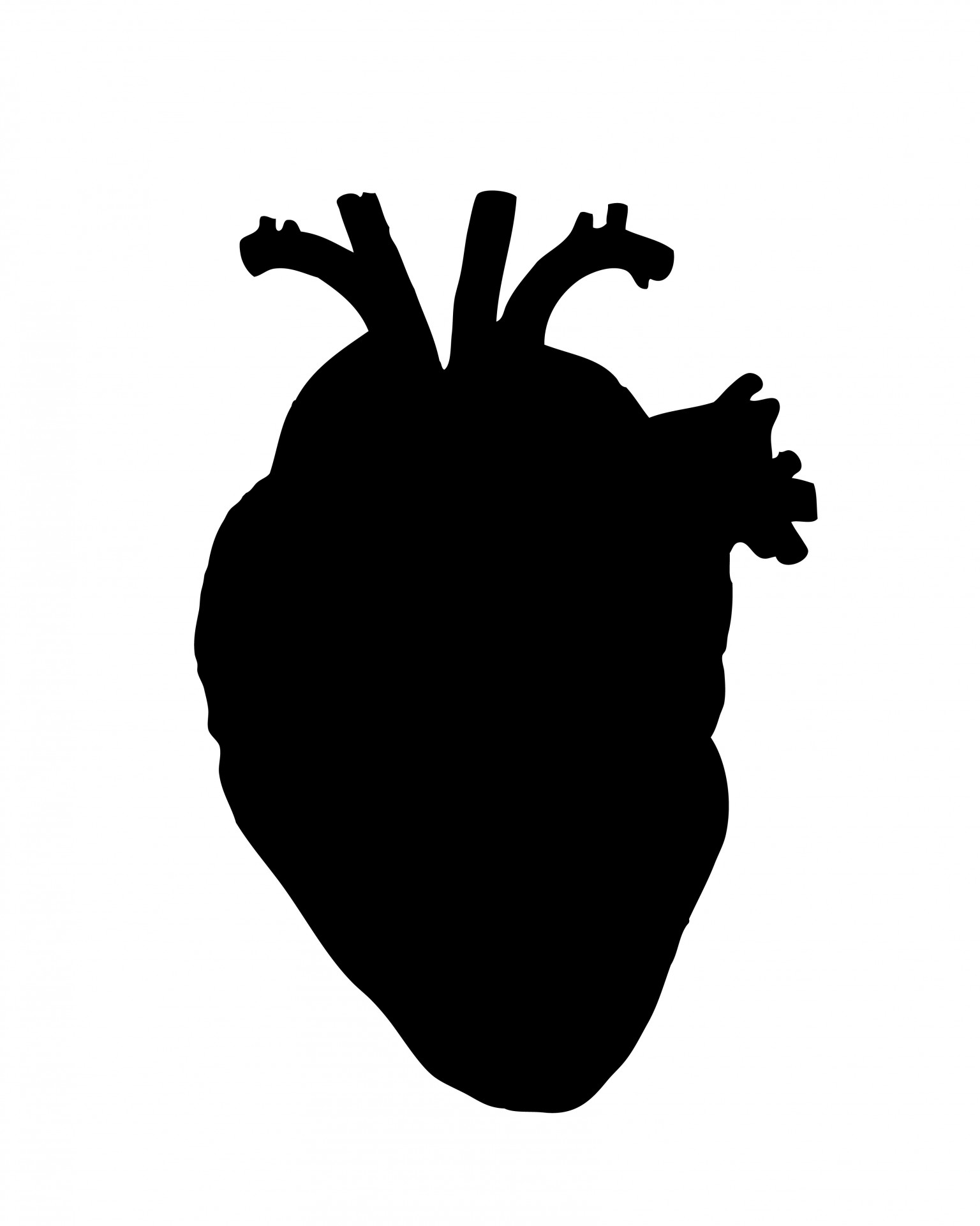 human heart clipart black and white - photo #19