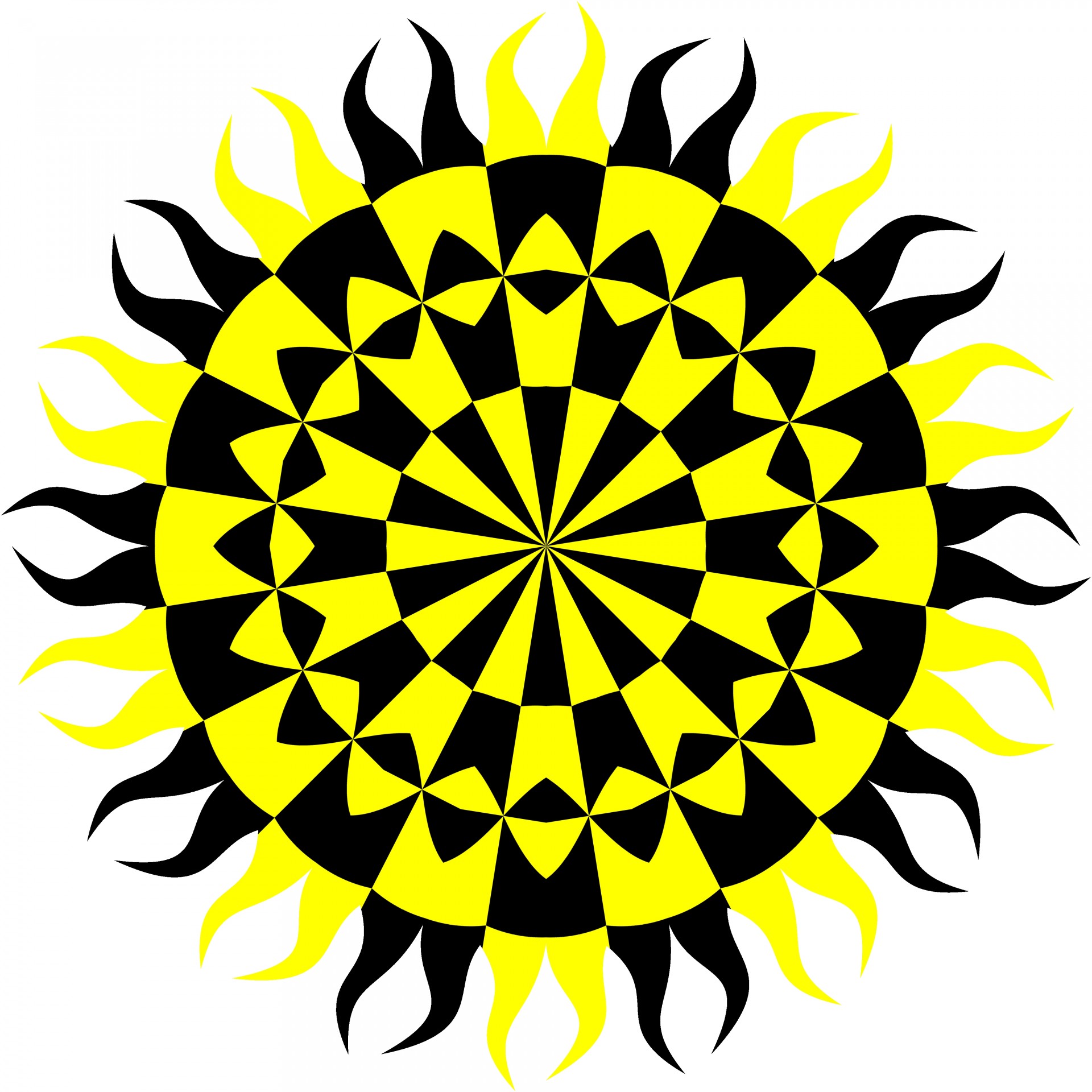 Yellow And Black Illusion