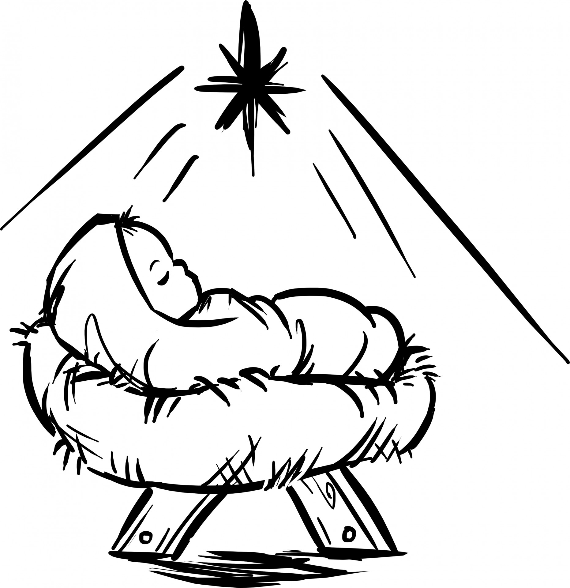 clipart of baby jesus in a manger - photo #10