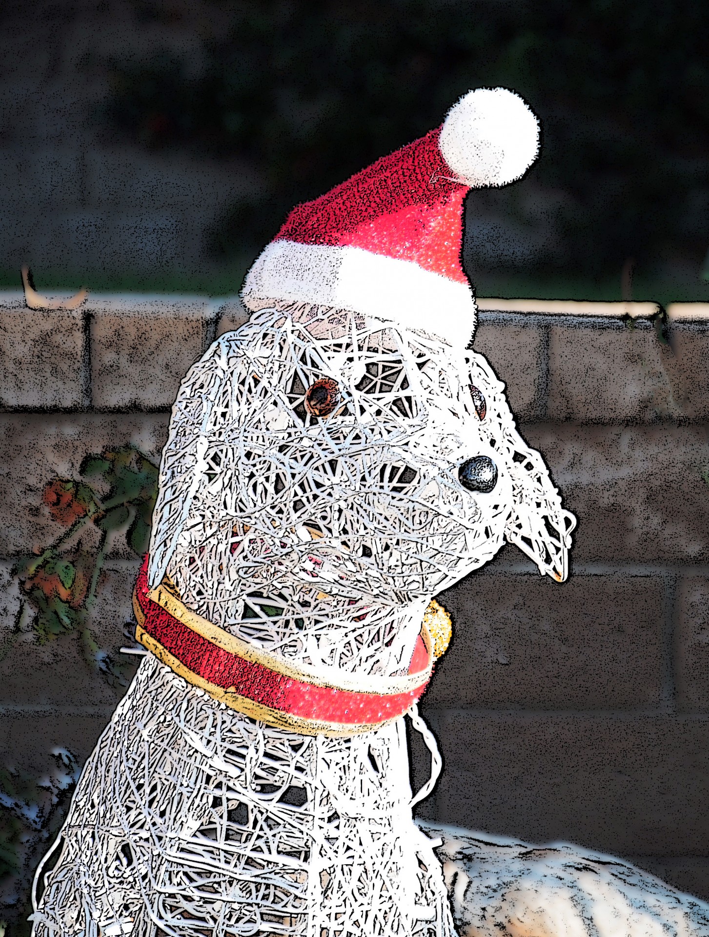 White Dog Christmas Decoration