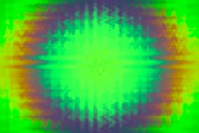 Luminous Green Wave Pattern