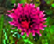 Pink And Green Mosaic Background
