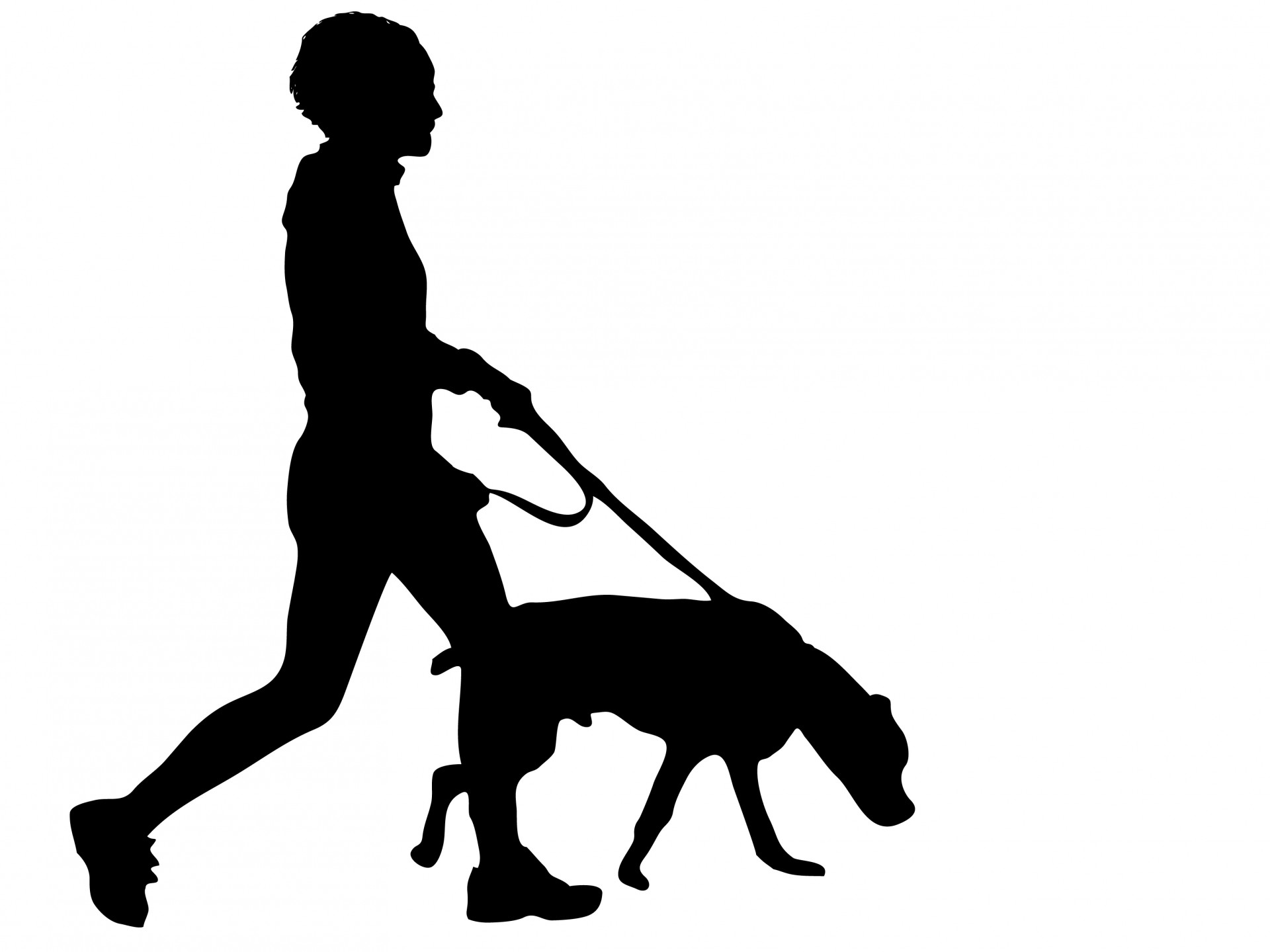 clipart man walking dog - photo #34