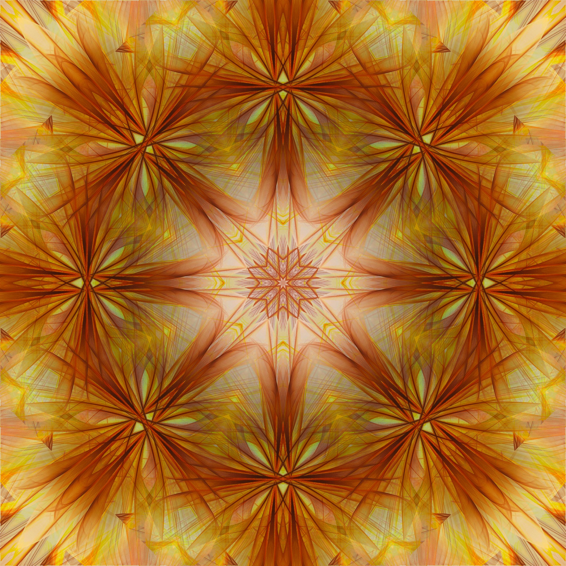 Gold Abstract Pattern Star