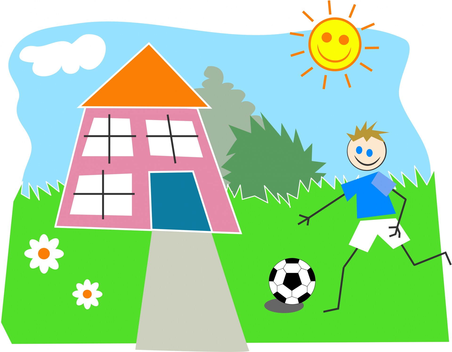 clipart of house with garden - photo #41