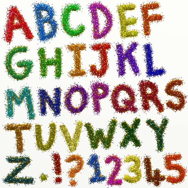 free glitter alphabet clipart - photo #14