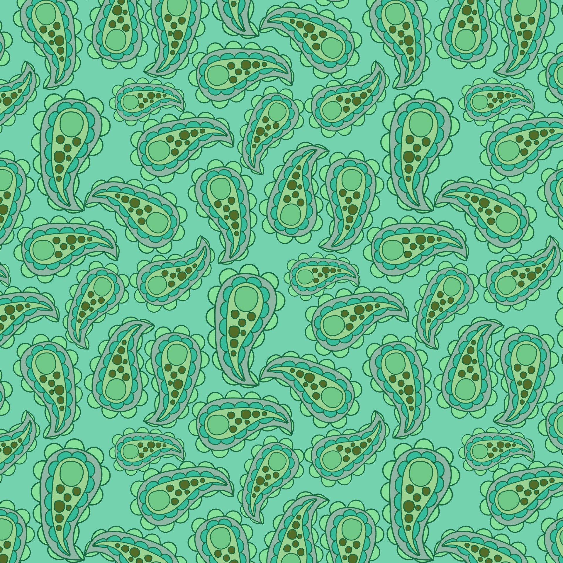 Paisley Green Pattern