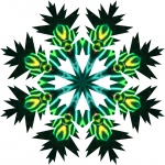 Green Snowflake III