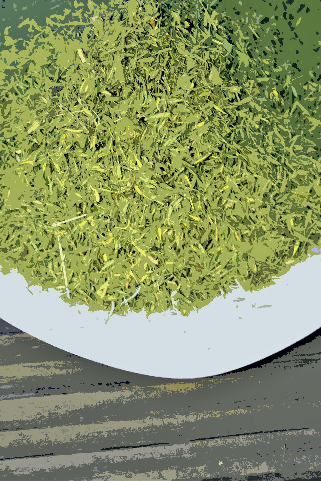 Graphic Dried Herbs On White Plate