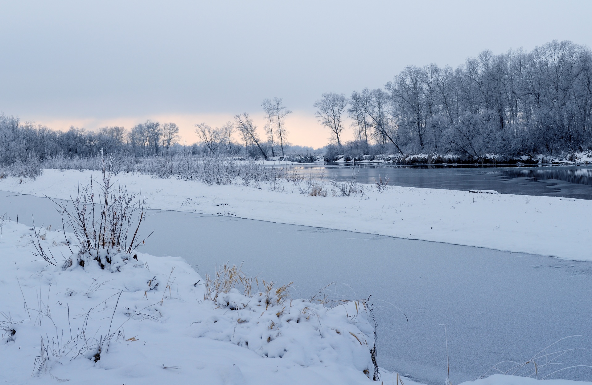 Winter River Free Stock Photo - Public Domain Pictures