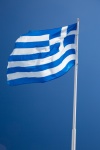 Greek Flag And Blue Sky