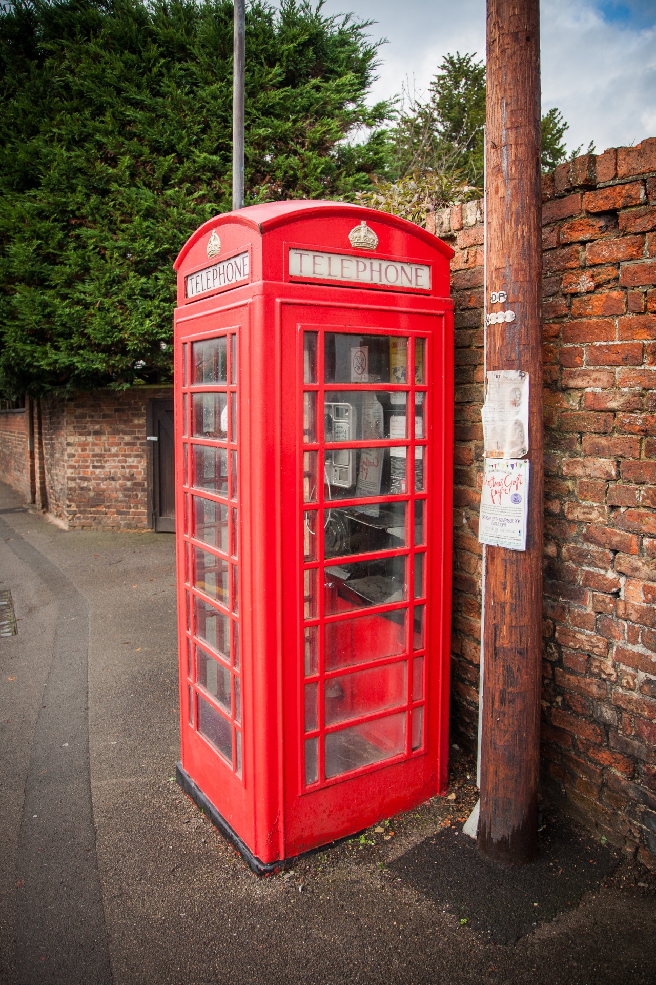 British Red Public Telephone Box Free Stock Photo