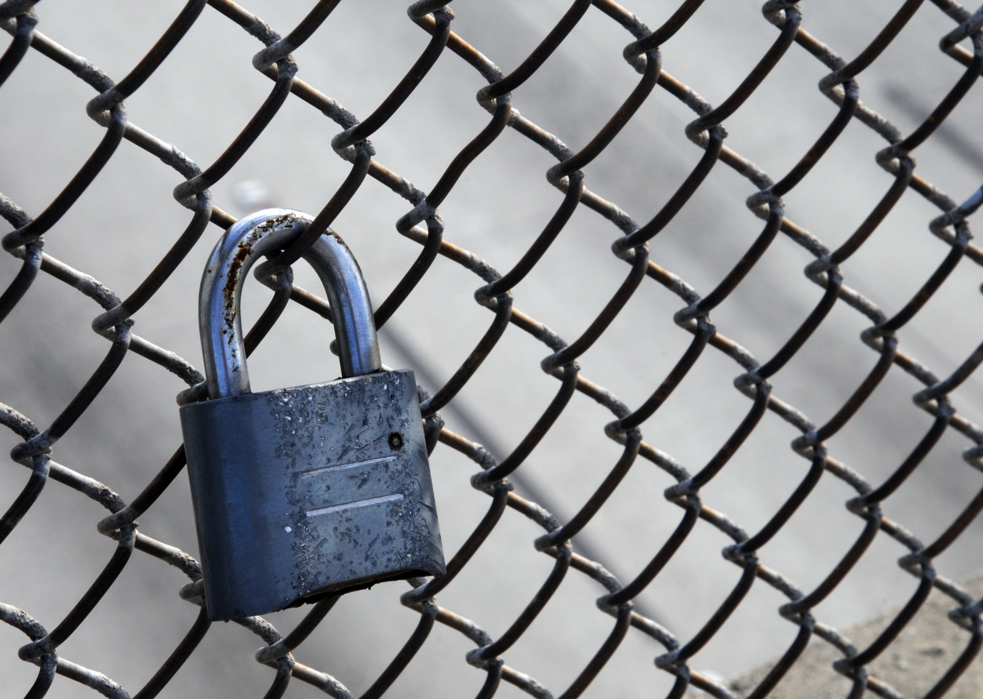 Padlock On Chain Link Fence Free Stock Photo - Public Domain Pictures