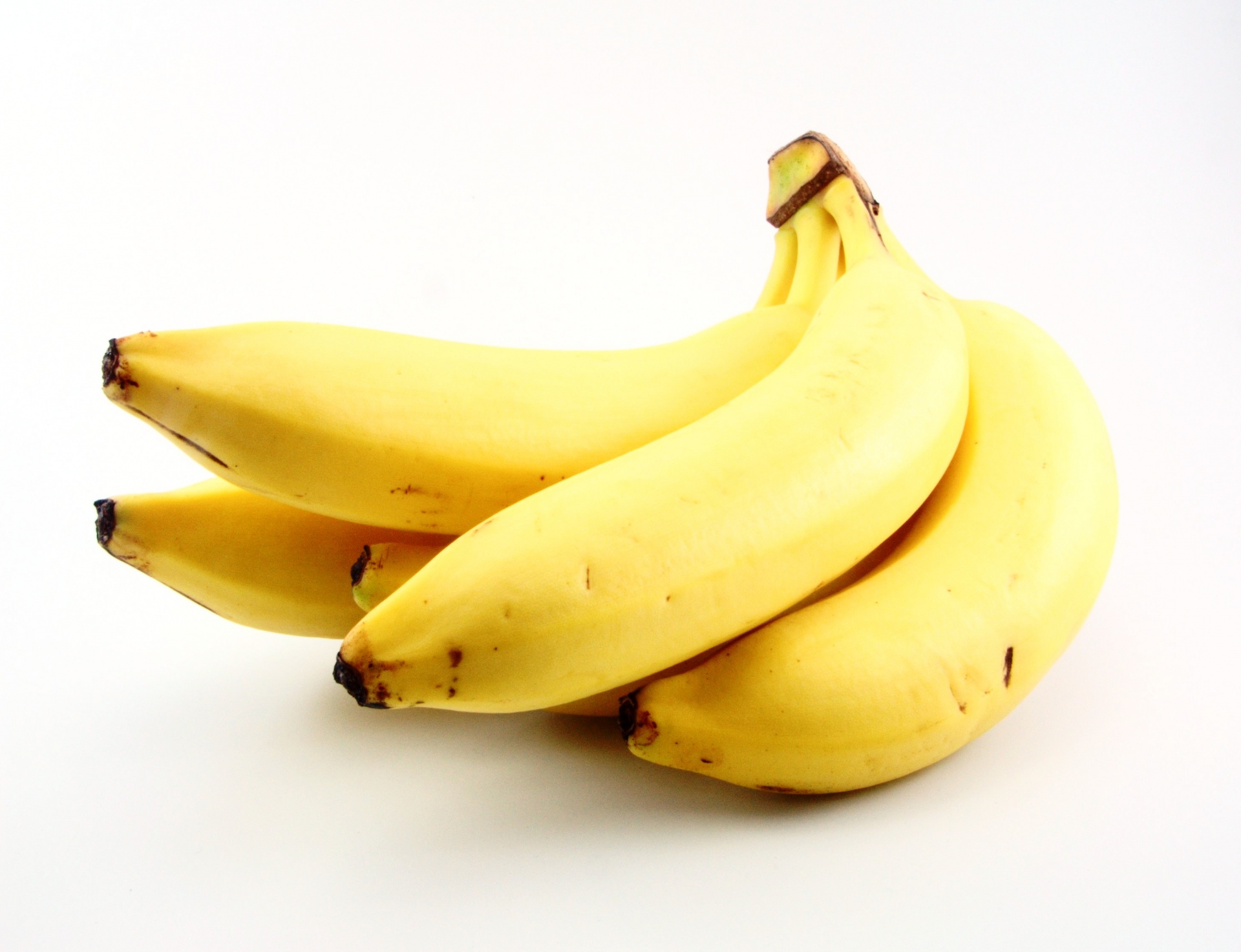 Bananen isoliert auf weiß Kostenloses Stock Bild - Public Domain Pictures