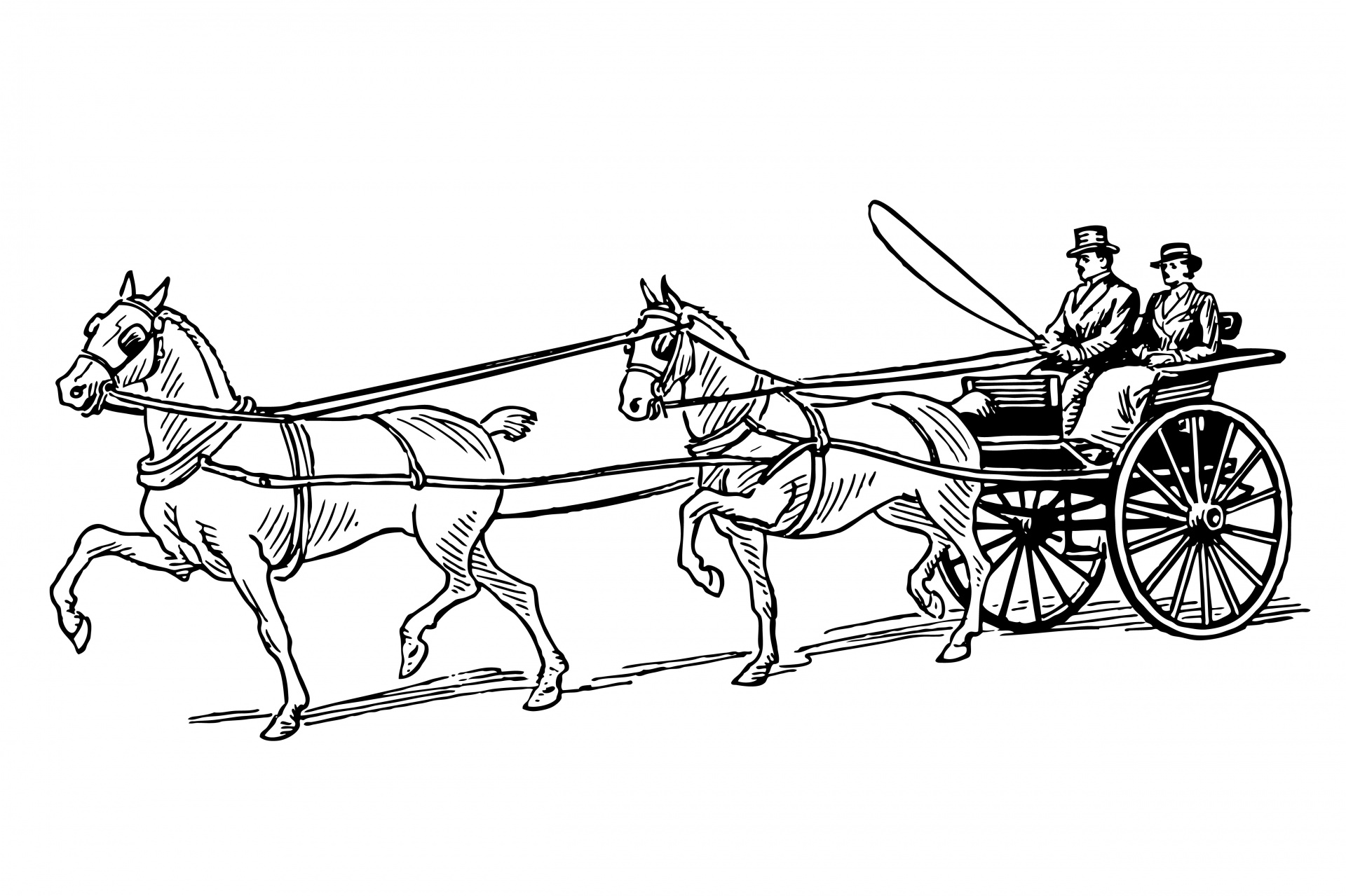 clipart horse drawn wagon - photo #11