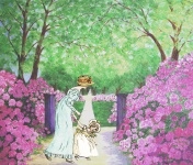 Mother And Child In Garden