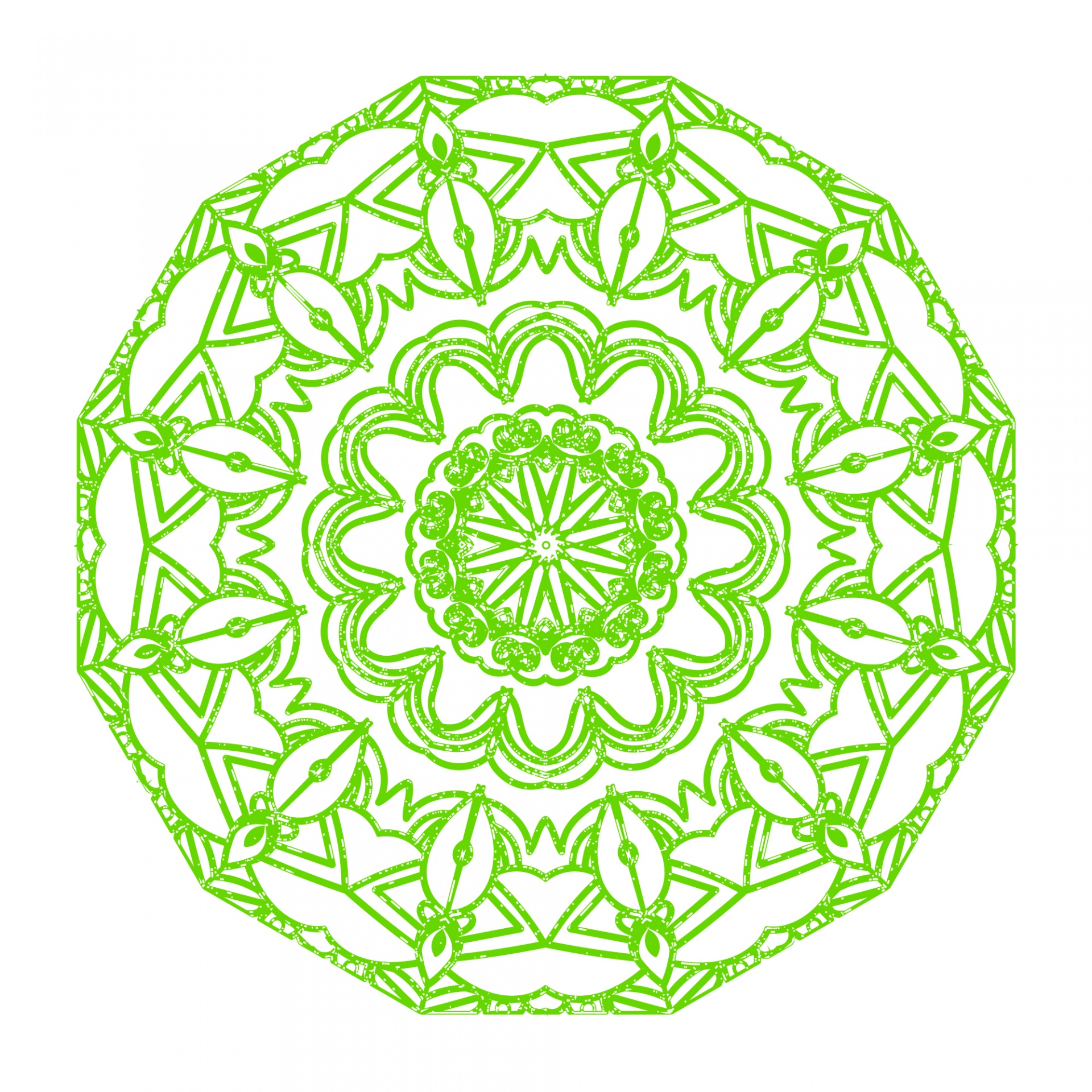 Abstract Mandala Seamless Pattern