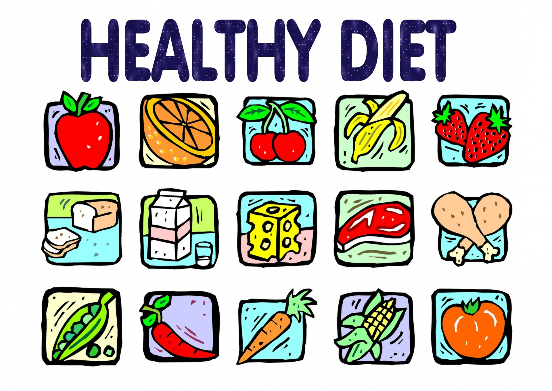 Healthy Diet Educational Poster Free Stock Photo - Public ...