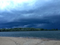 Storm Clouds Over Lake