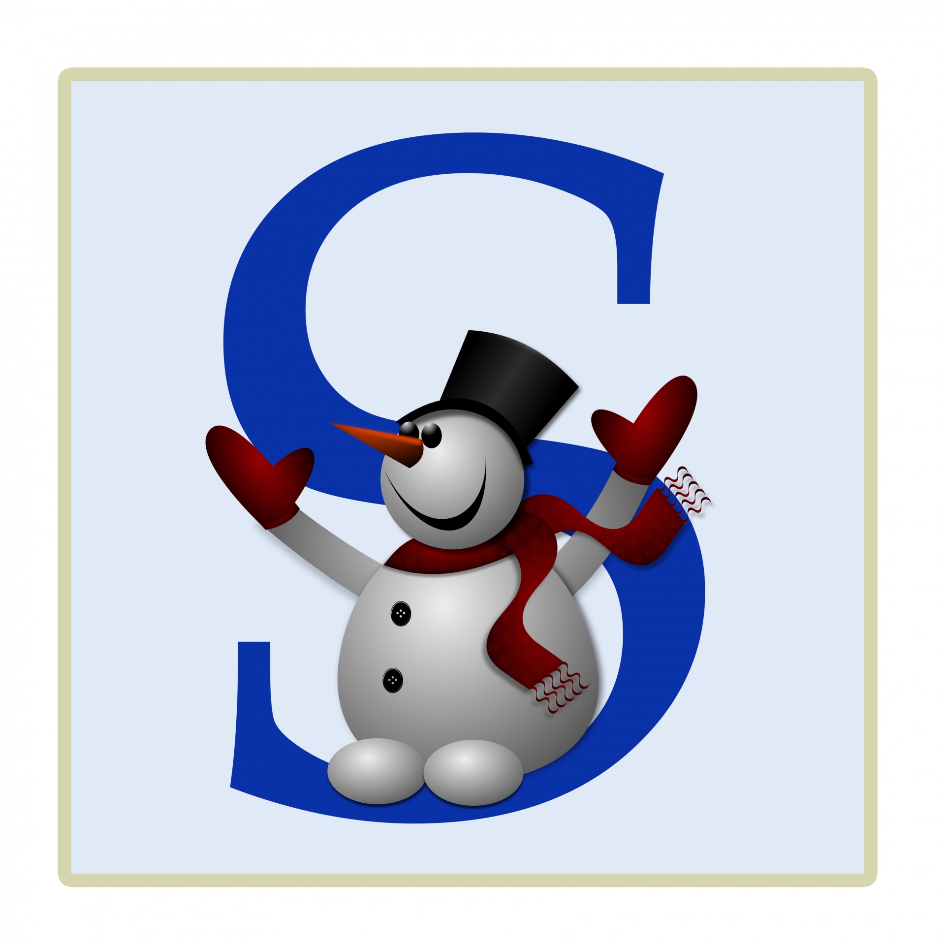 letter-s-snowman-illustration-free-stock-photo-public-domain-pictures