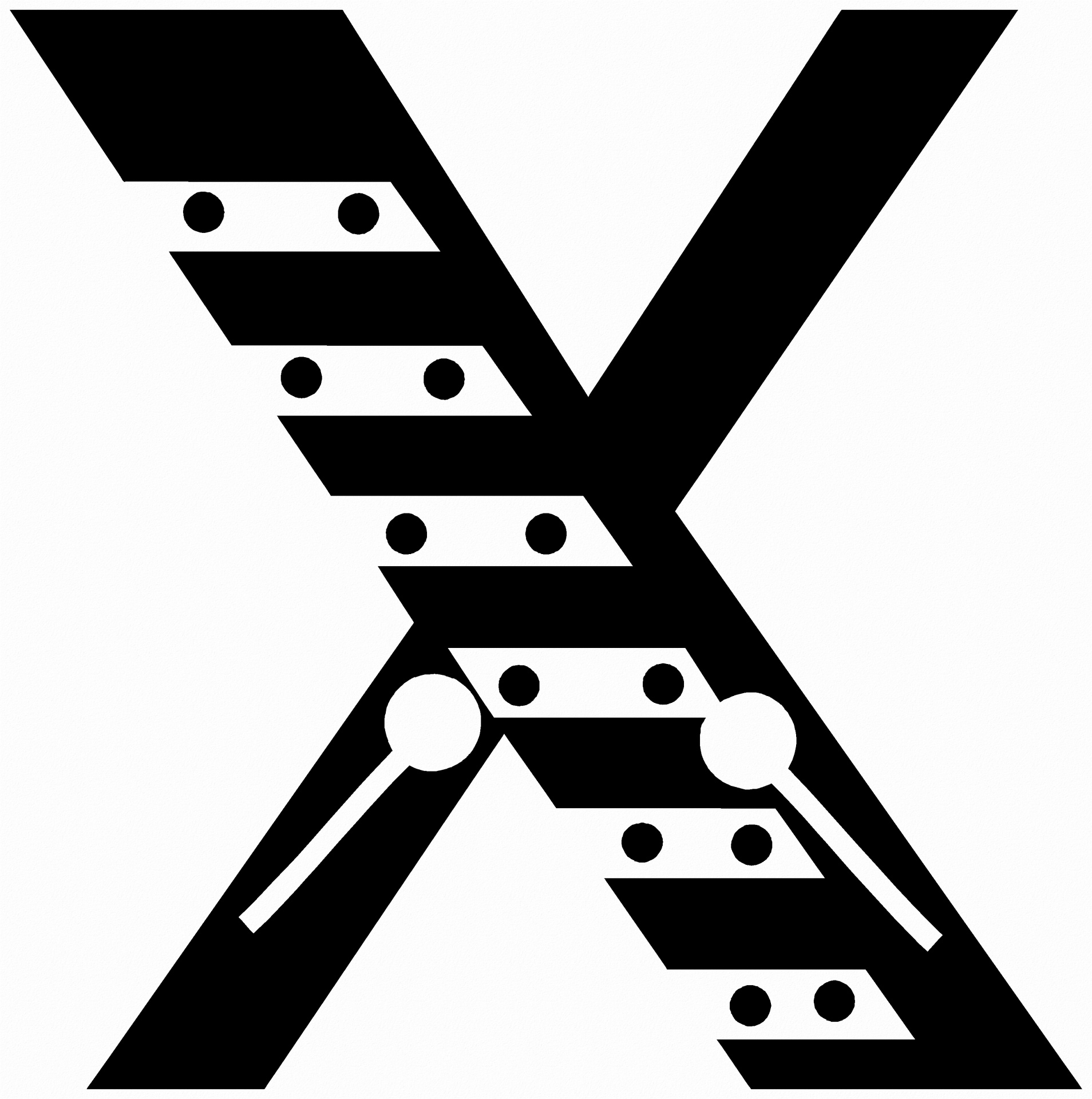 Alphabet Silhouette Letter X