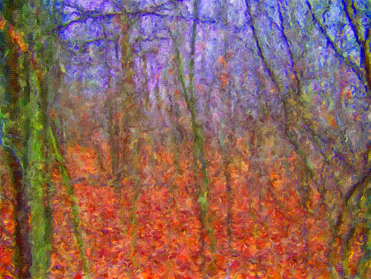 Autumn Woods Painting Free Stock Photo - Public Domain Pictures
