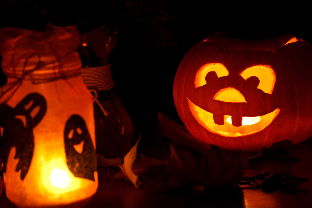 Halloween Pumpkin And Lights Free Stock Photo - Public Domain Pictures