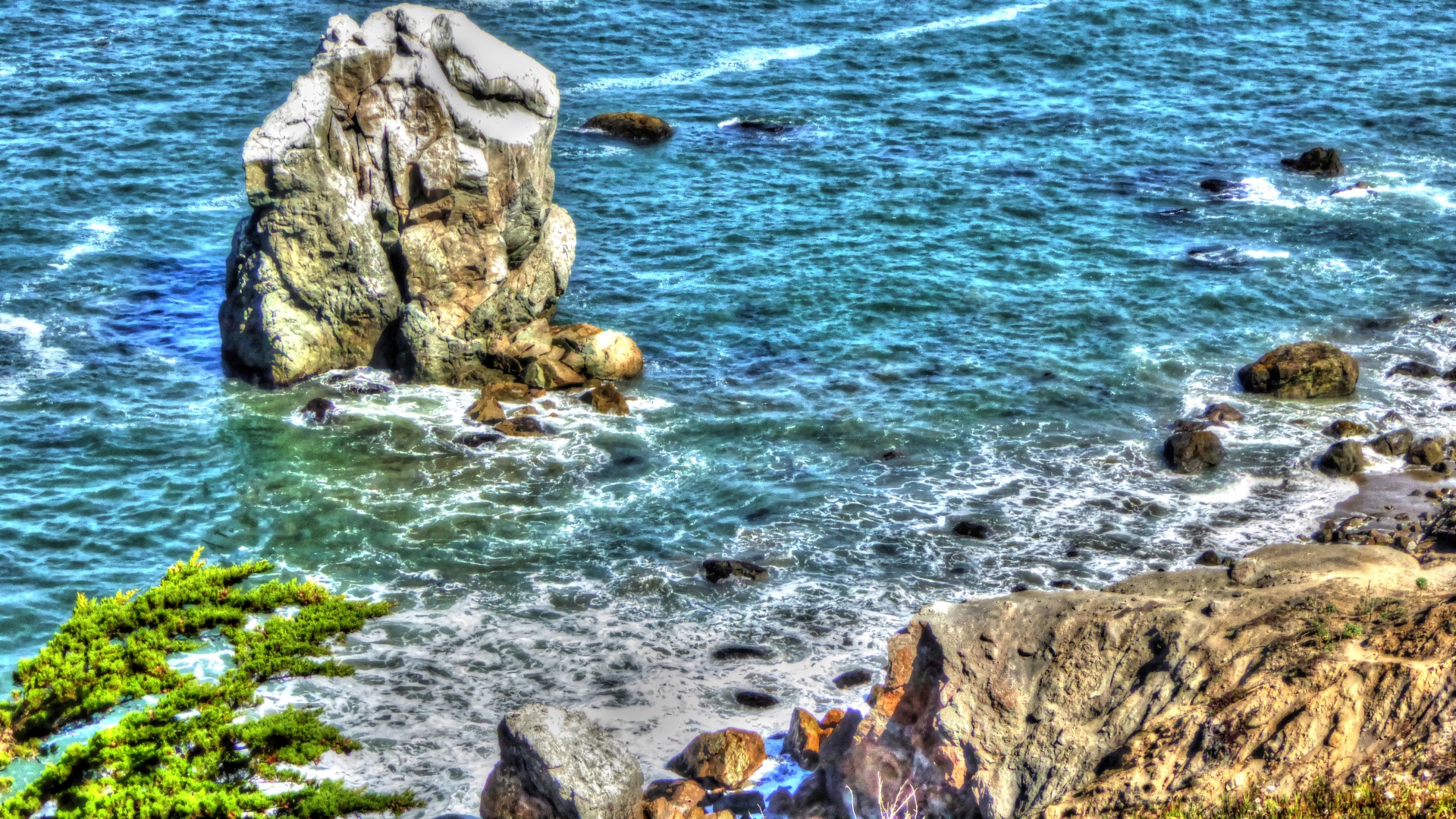 Rocks And Ocean