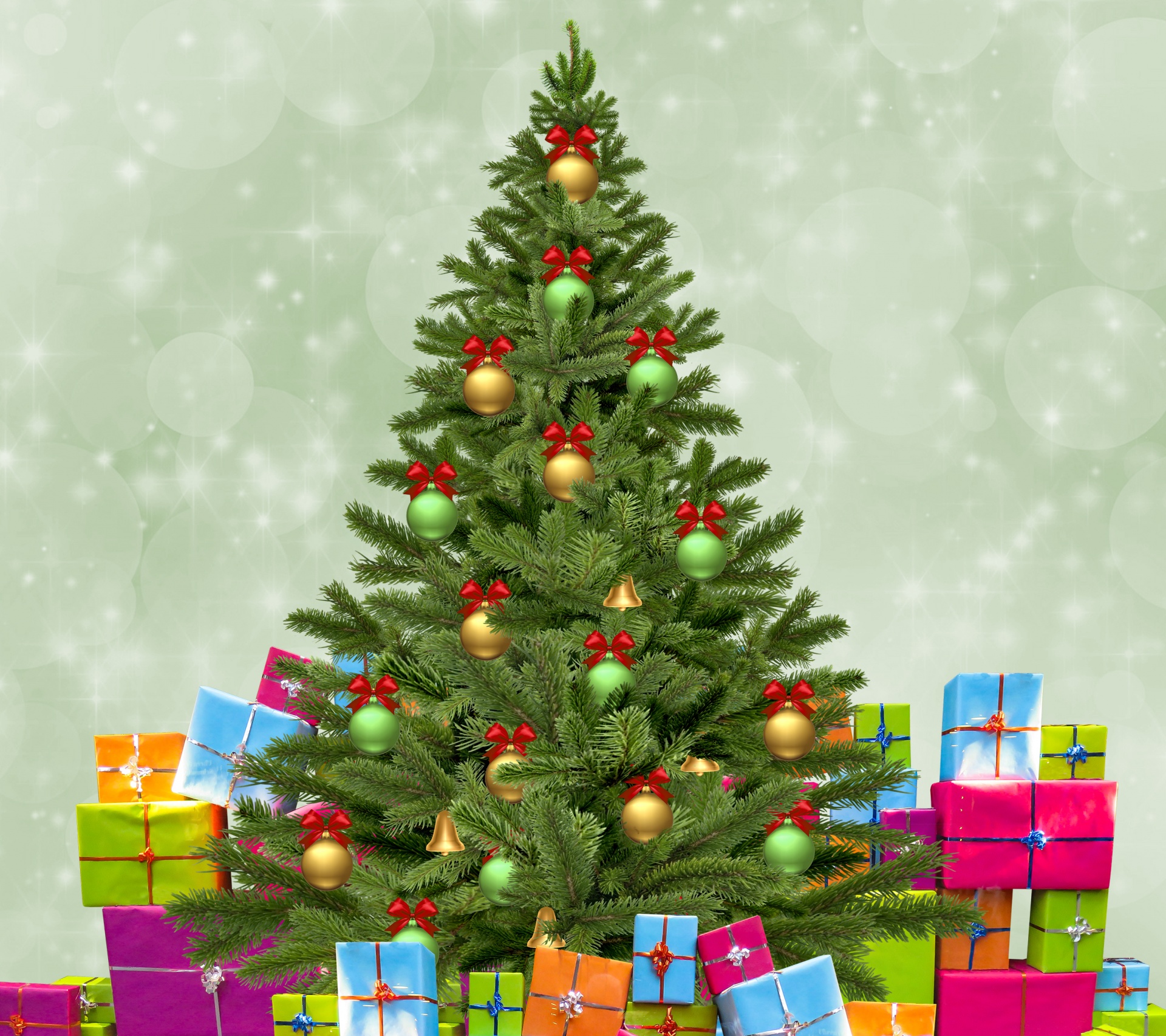 Christmas Tree With Gifts Free Stock Photo - Public Domain Pictures