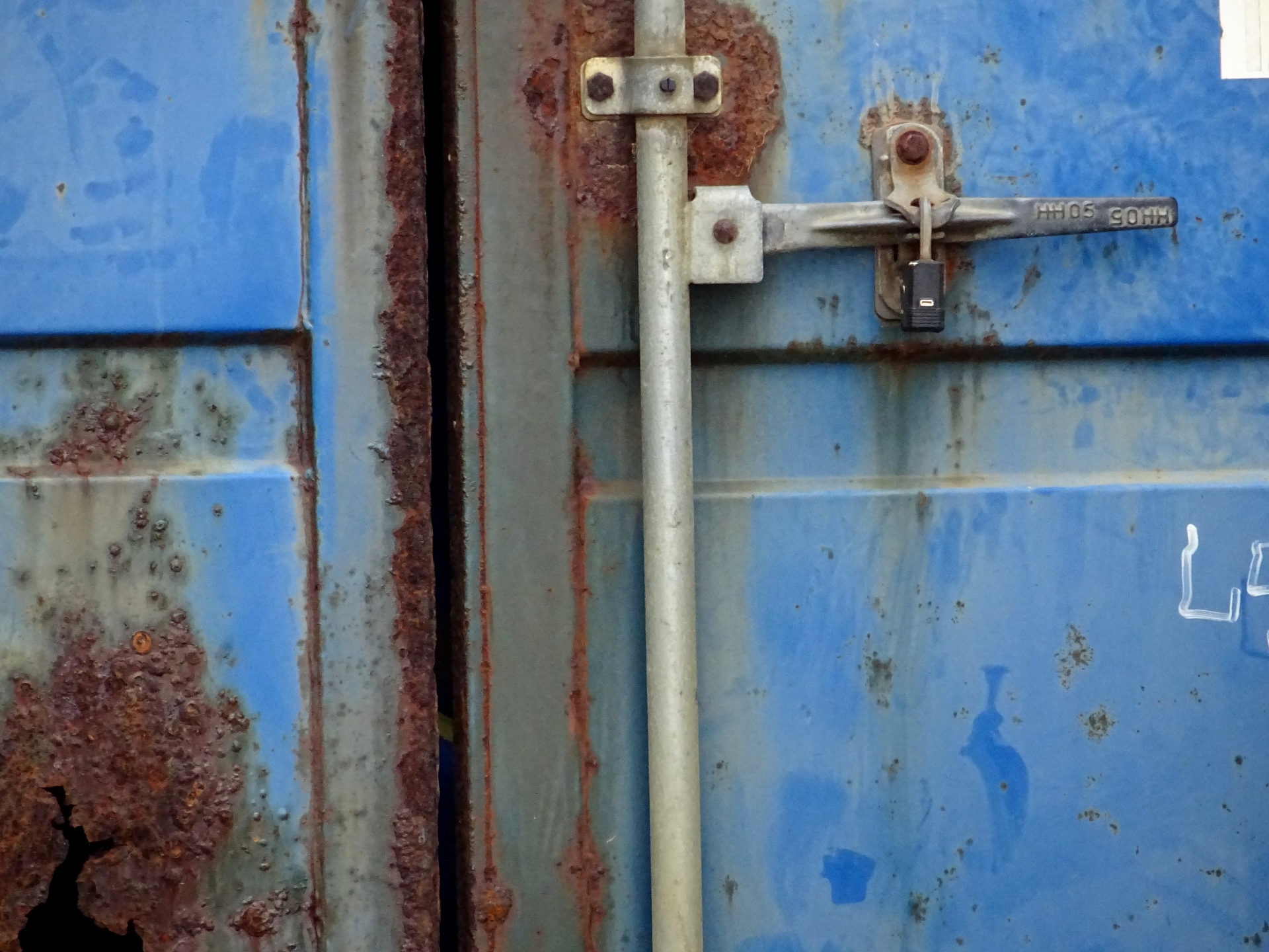 Rusty Shipping Container Door