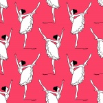 Ballet Dancer Illustration Backdrop