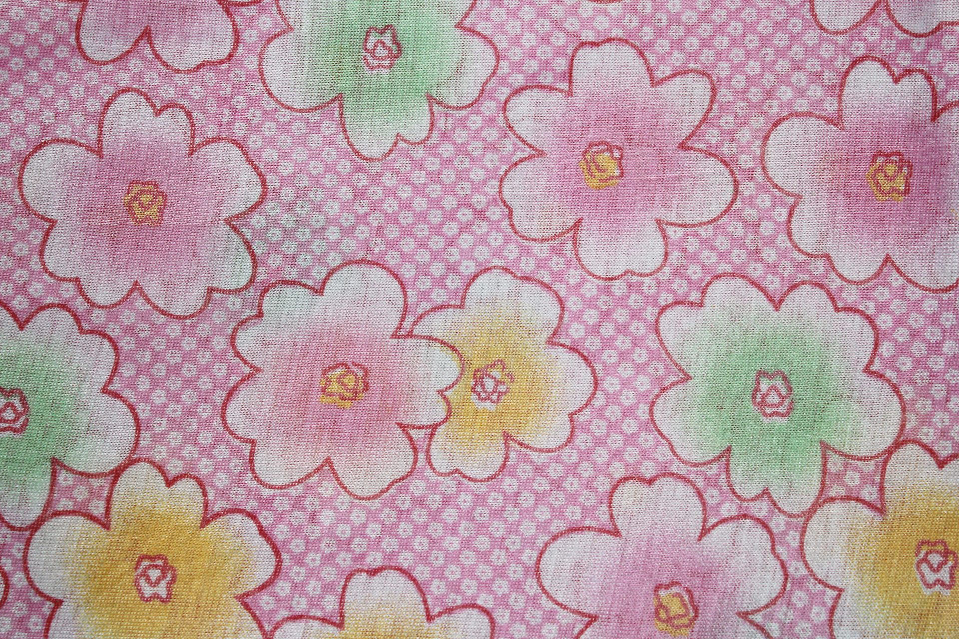 Pink Flowers Textile Background