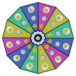 Mandala - Wheel With Flowers