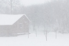 Log Cabin In A Snow Storm