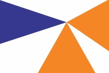 Orange And Blue Triangle Modern