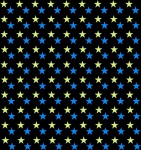 Stars Black Blue Yellow