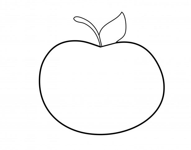 free clipart apple outline - photo #5