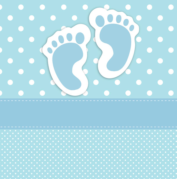 free baby boy footprints clip art - photo #12