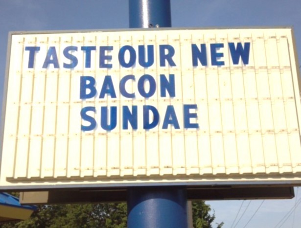 Bacon Sundae Sign