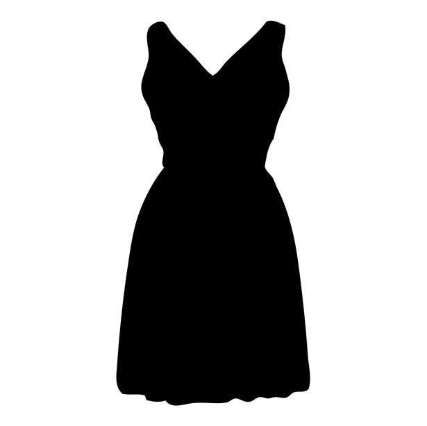 dress clipart black and white - photo #14