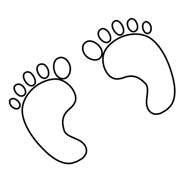 babies feet coloring pages - photo #23