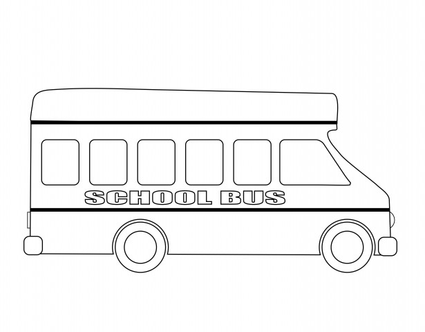 clipart school bus outline - photo #7