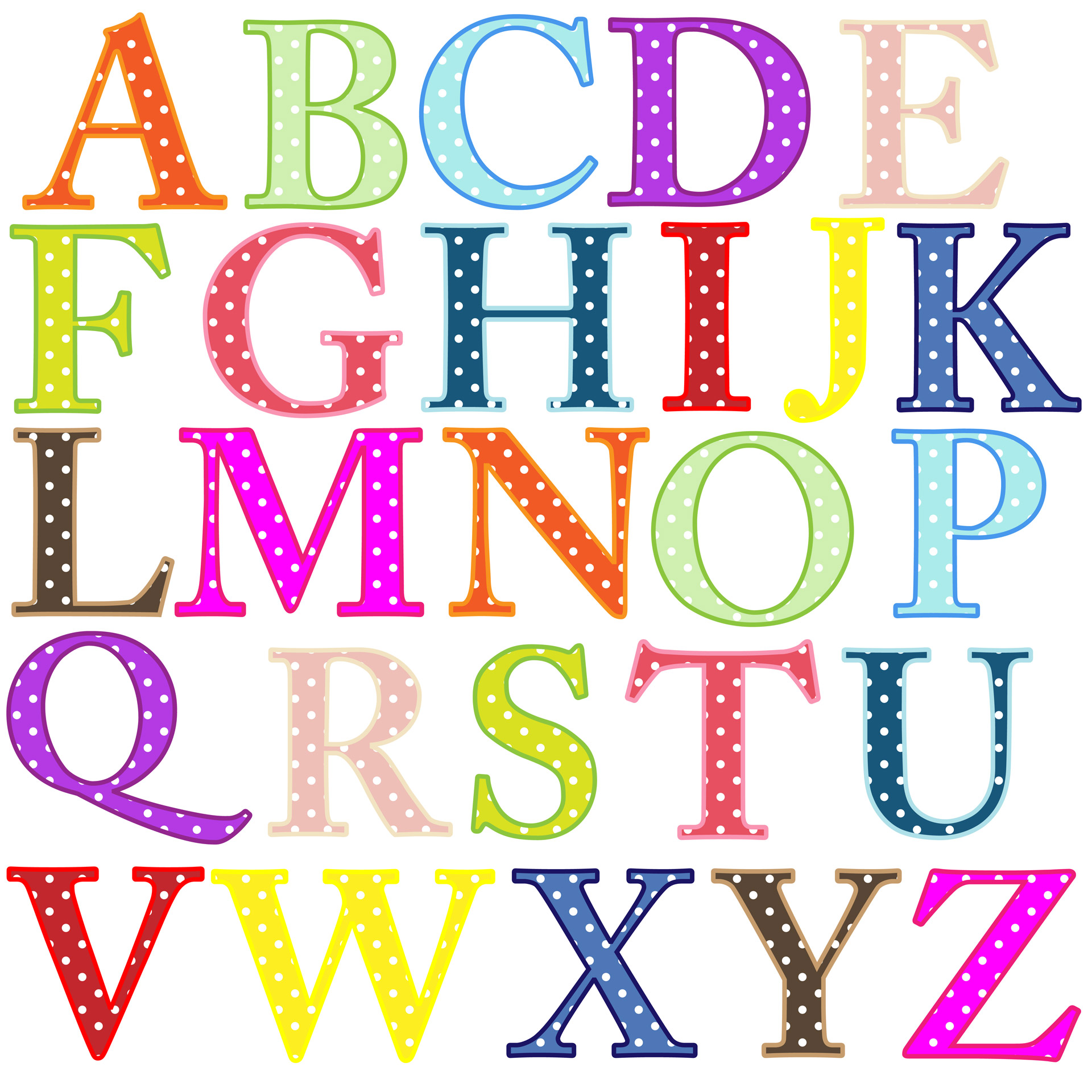 free clip art large alphabet letters - photo #2