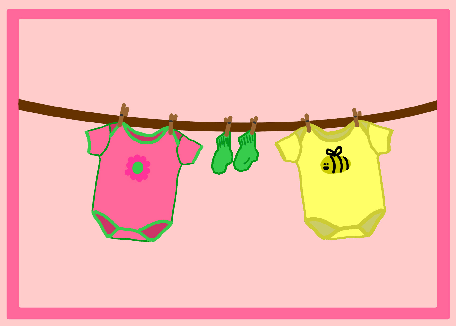 free baby clothes line clipart - photo #13
