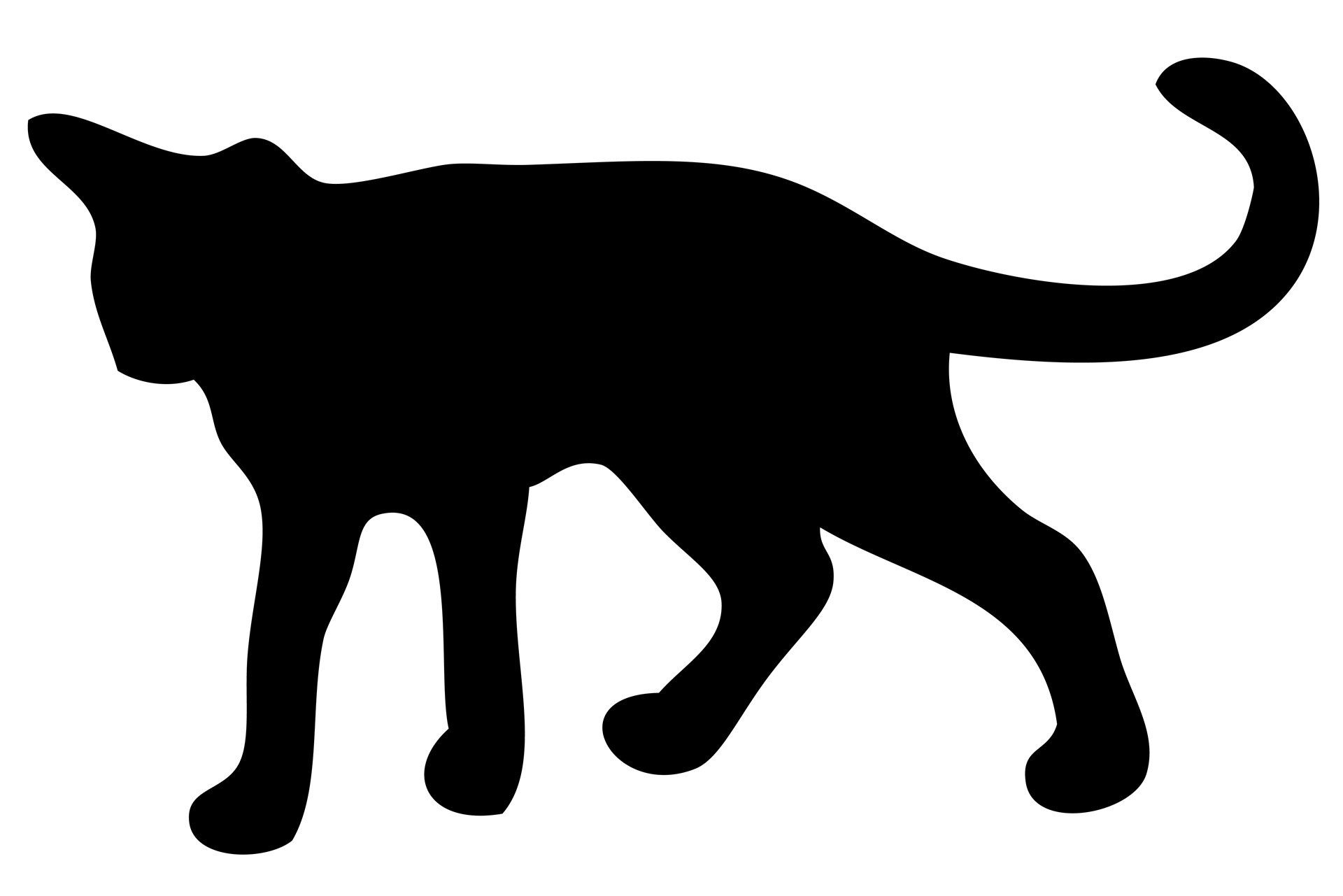 free cat silhouette clip art - photo #38
