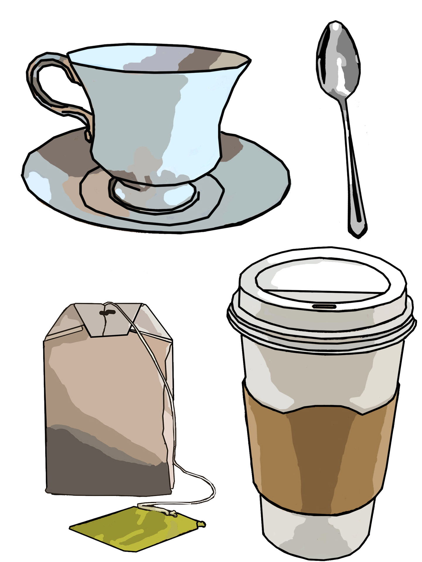 clipart tea and coffee - photo #1